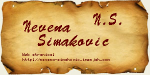 Nevena Simaković vizit kartica